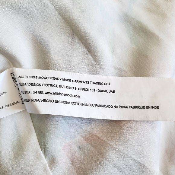 New All Things Mochi Melissa Silk White Floral Print Maxi Dress NWT Size Small - Picture 14 of 15